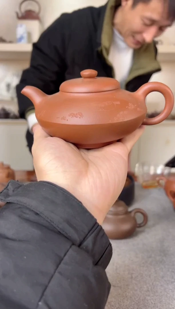 【闪购商品】紫砂茶壶合欢 紫泥 半手工