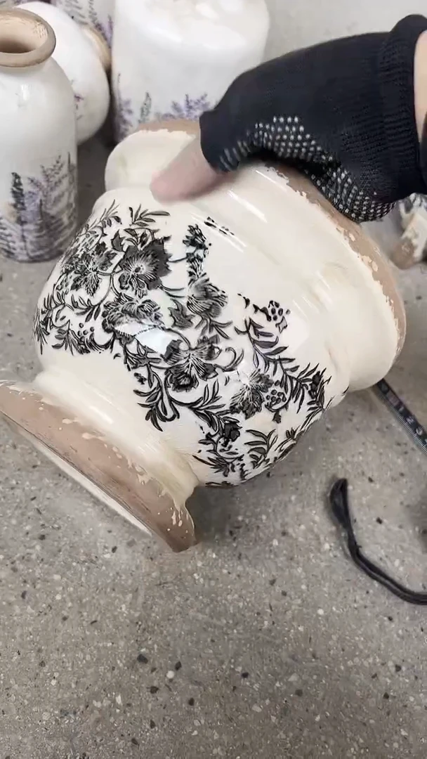 【闪购商品】陶瓷花盆高16cm内口17cm