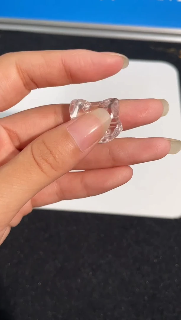 水晶手链未镶嵌9号白水晶狐狸头配件