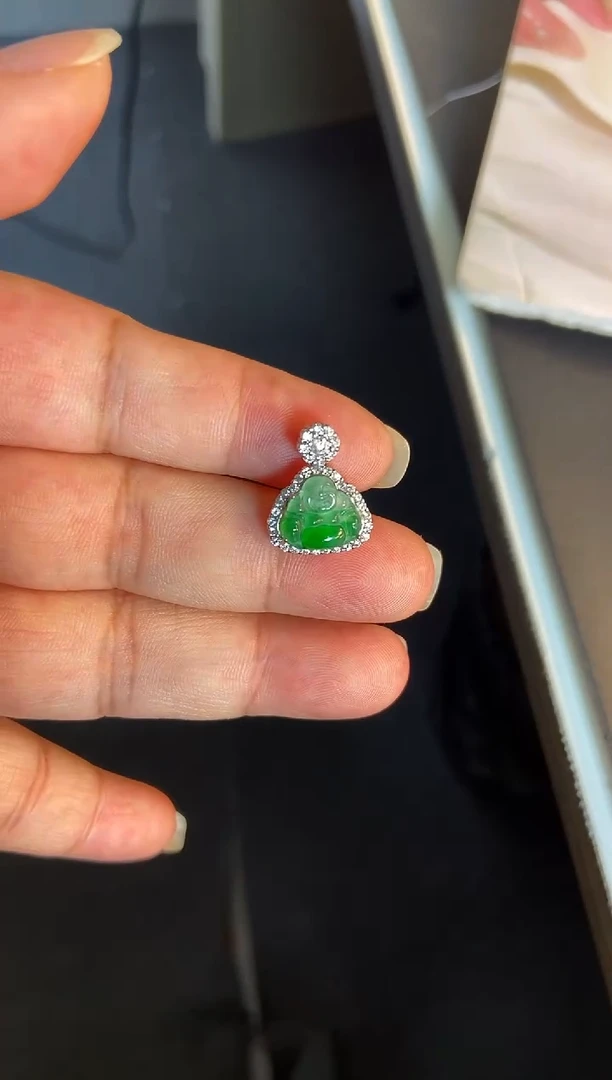 吊坠(不含链)银S925镶嵌翡翠1