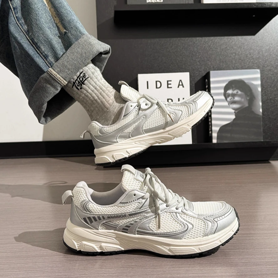 Warrior/回力男鞋新款网面运动休闲轻便厚底百搭老爹鞋ins潮鞋子
