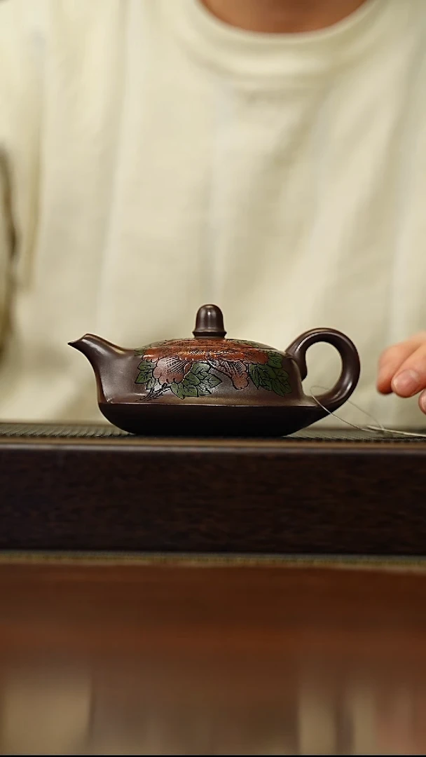 茶壶紫砂宜兴原矿 手工 紫砂壶容量200CC