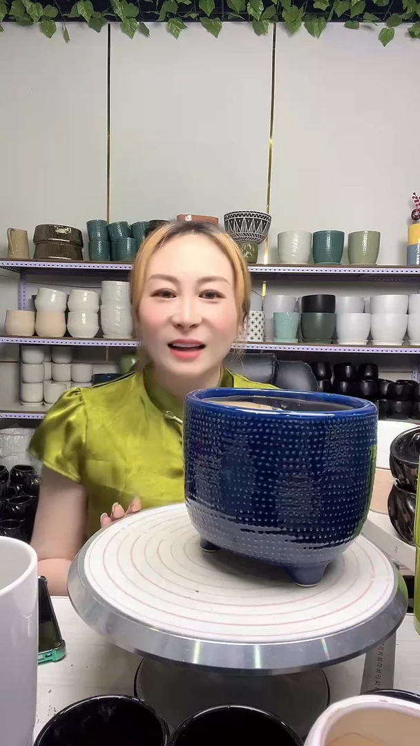 陶瓷花盆默认打孔宽高17-15
