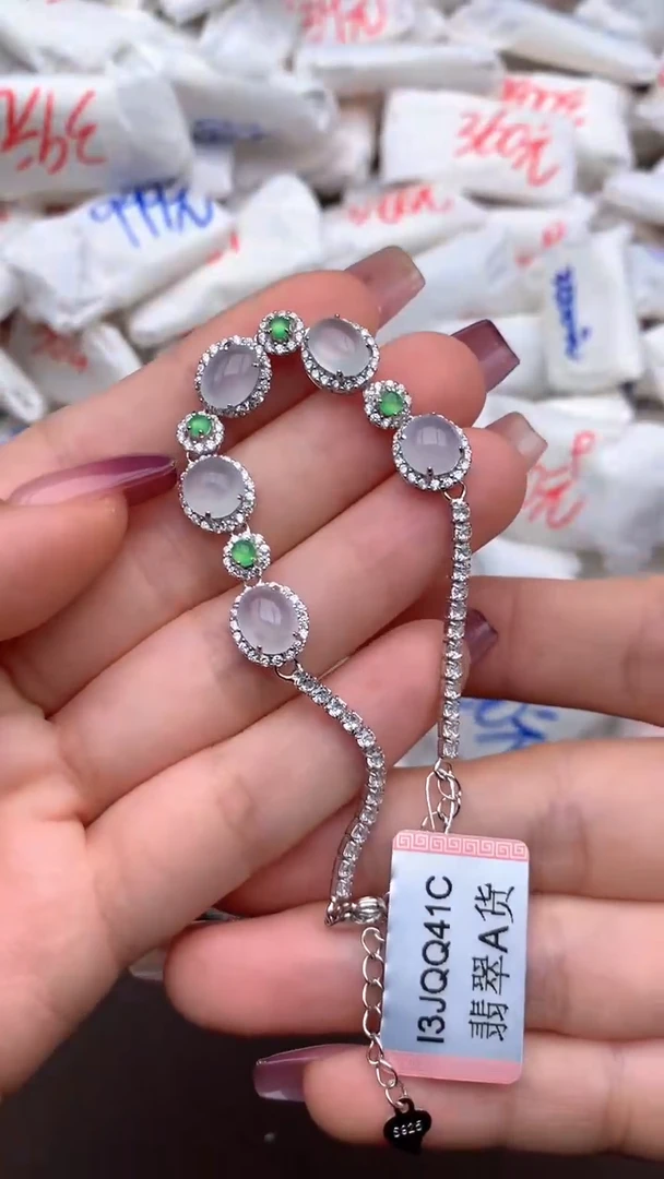 【闪购商品】翡翠手链银S925镶嵌—    
