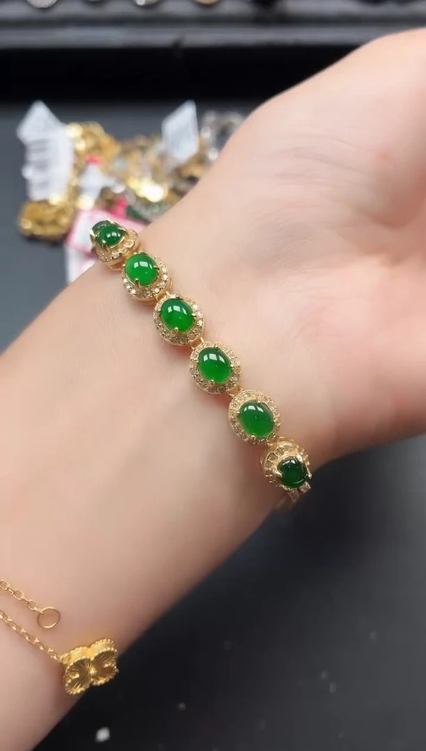 银S925镶嵌戒指翡翠11