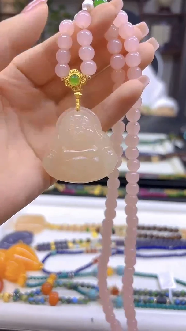 和田玉未镶嵌毛衣链DIY款M285