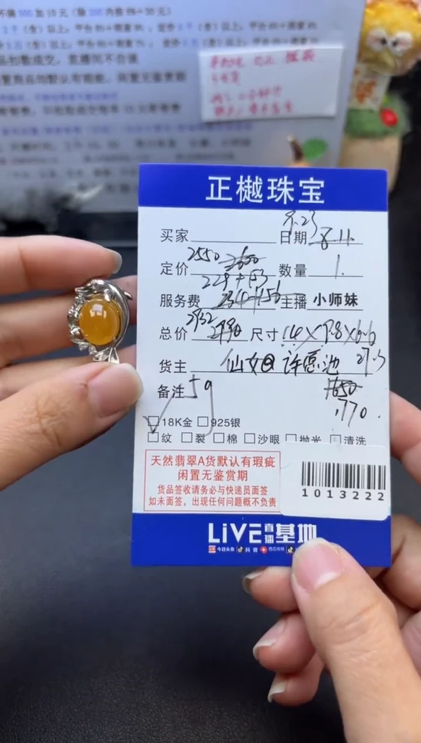 吊坠(不含链)18K金镶嵌翡翠ZYZB-1013222