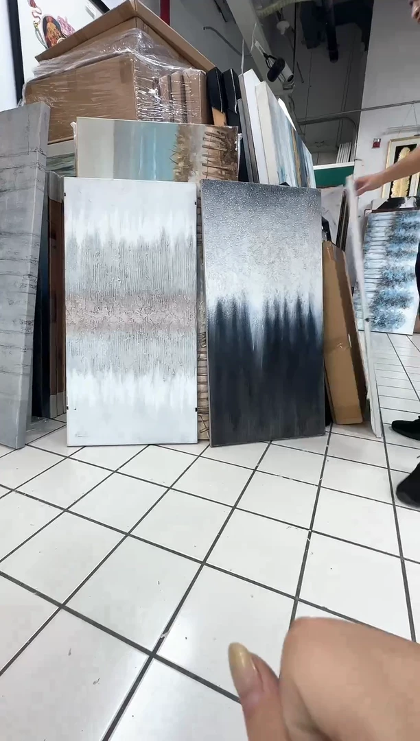 168现代艺术装饰画油画50cm*100cm*2