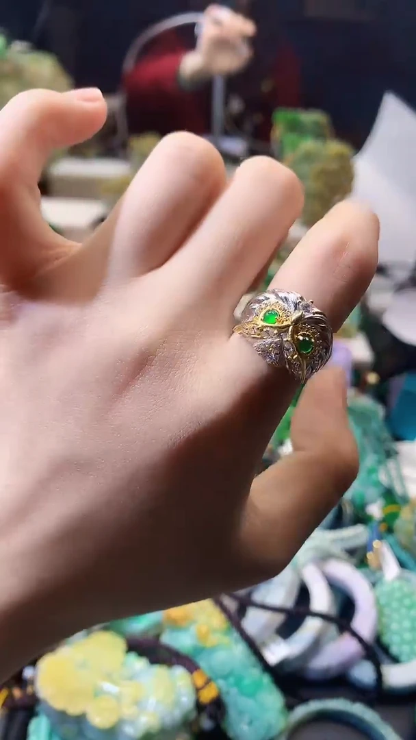 颈饰银S925镶嵌翡翠天然缅甸a货翡翠