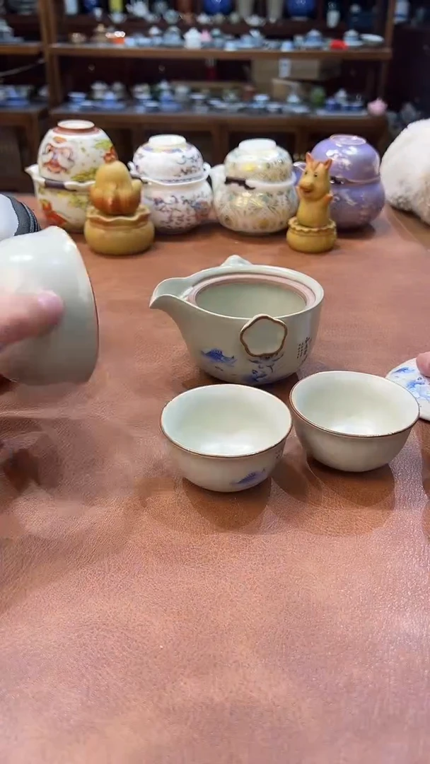 真的很便宜会开片的旅行茶具