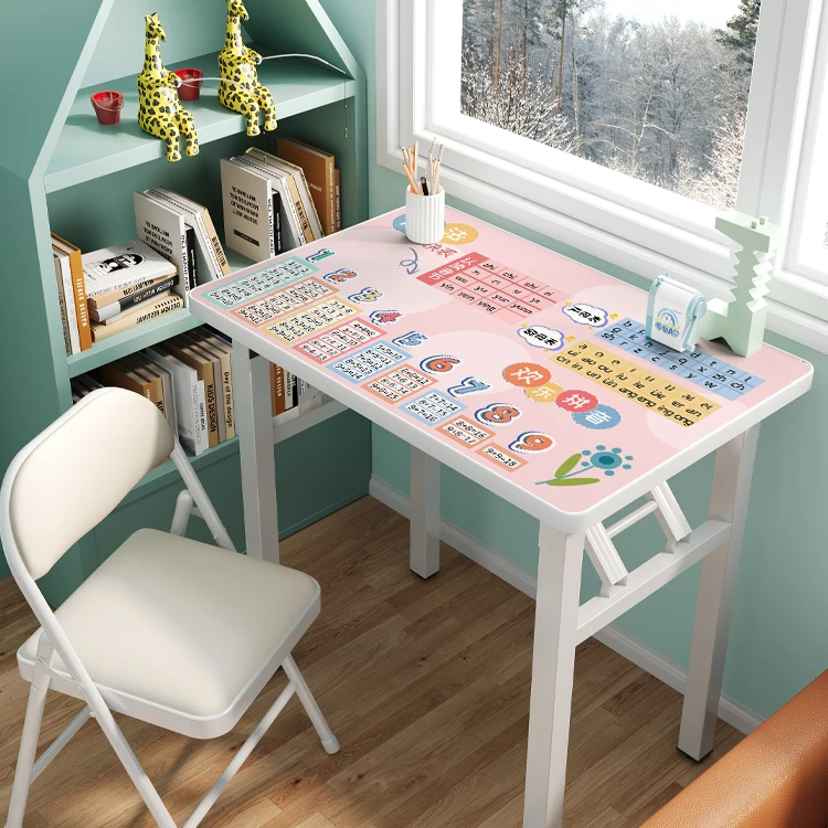 口算拼音表折叠书桌学生学习家用卧室客厅写字学习桌椅3-12岁儿童