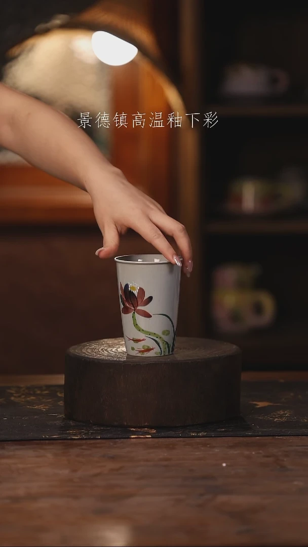 陶瓷景德镇高温釉下手绘陶瓷362