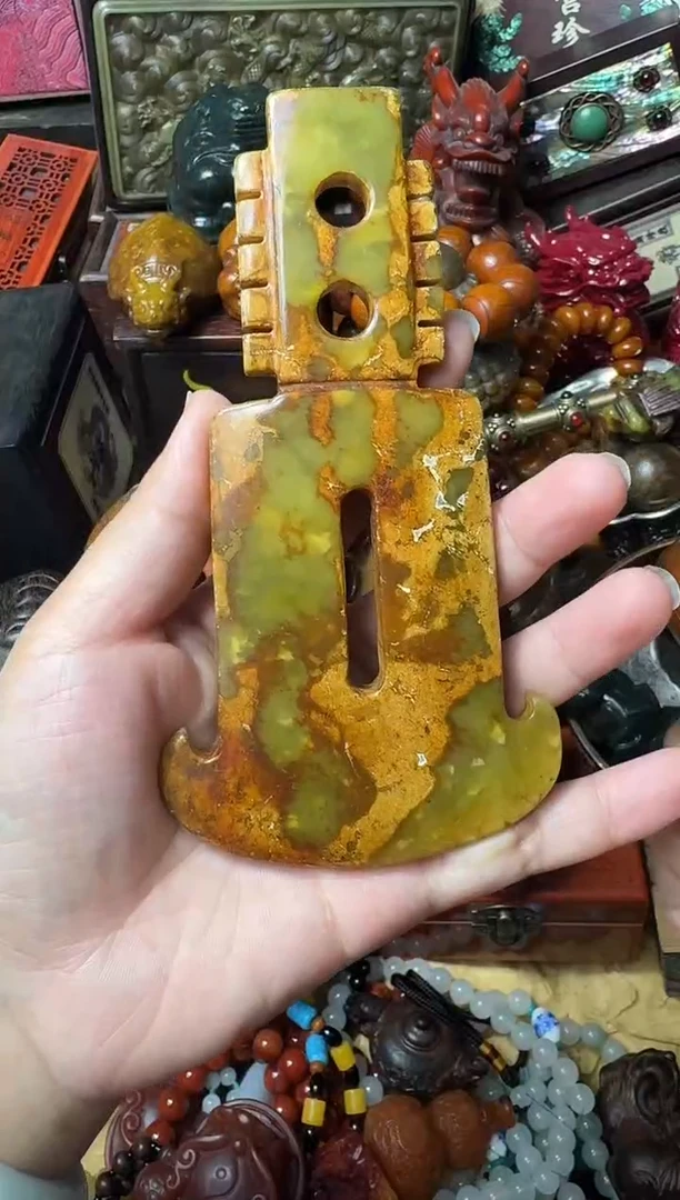 未镶嵌和田玉（翠青玉）摆件主播推荐：一物一拍，讲解为准！