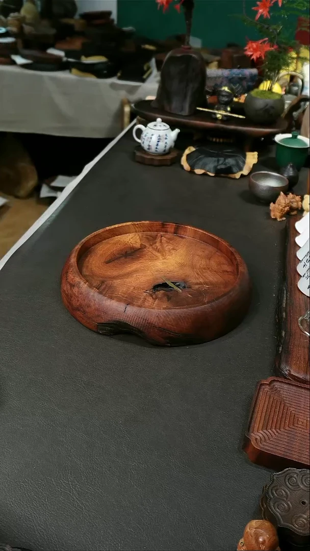 红酸枝圆盘 侘寂风 直径27cm 厚4.5cm