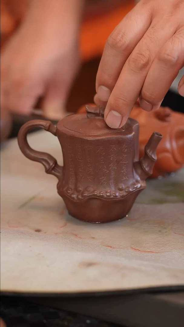 茶壶紫砂原矿手工制作