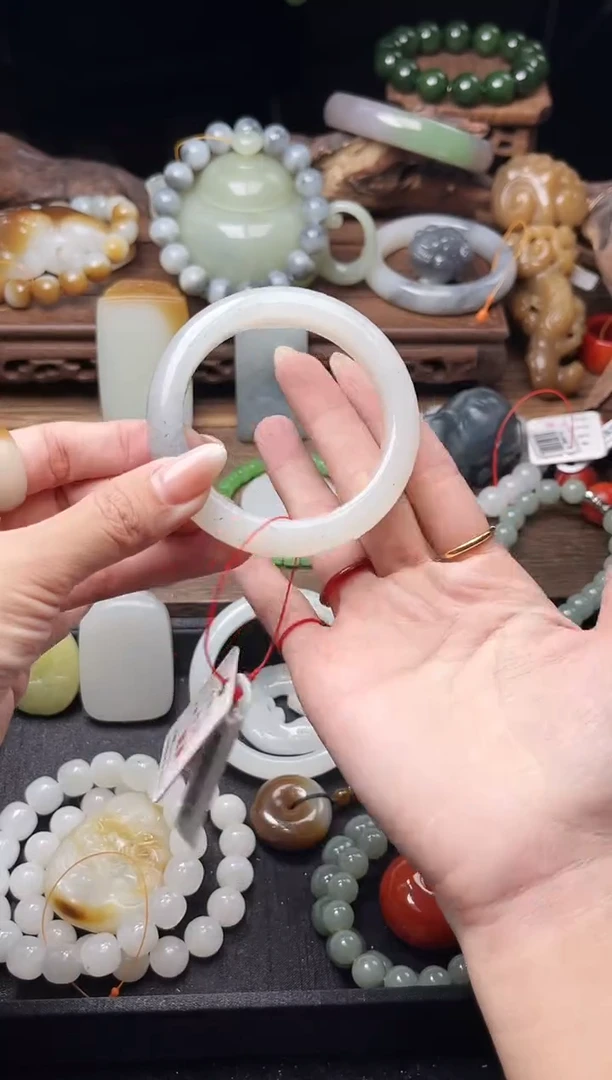 未镶嵌手镯和田玉新疆黑山 54圈9012875