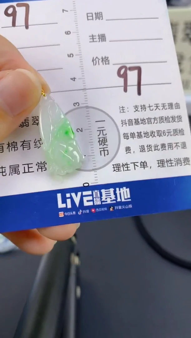 【闪购商品】翡翠颈饰18K金镶嵌天然A货翡翠