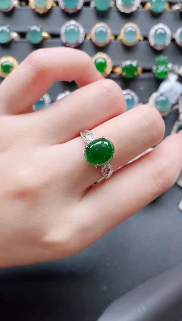 【闪购商品】翡翠戒指银S925镶嵌11111111