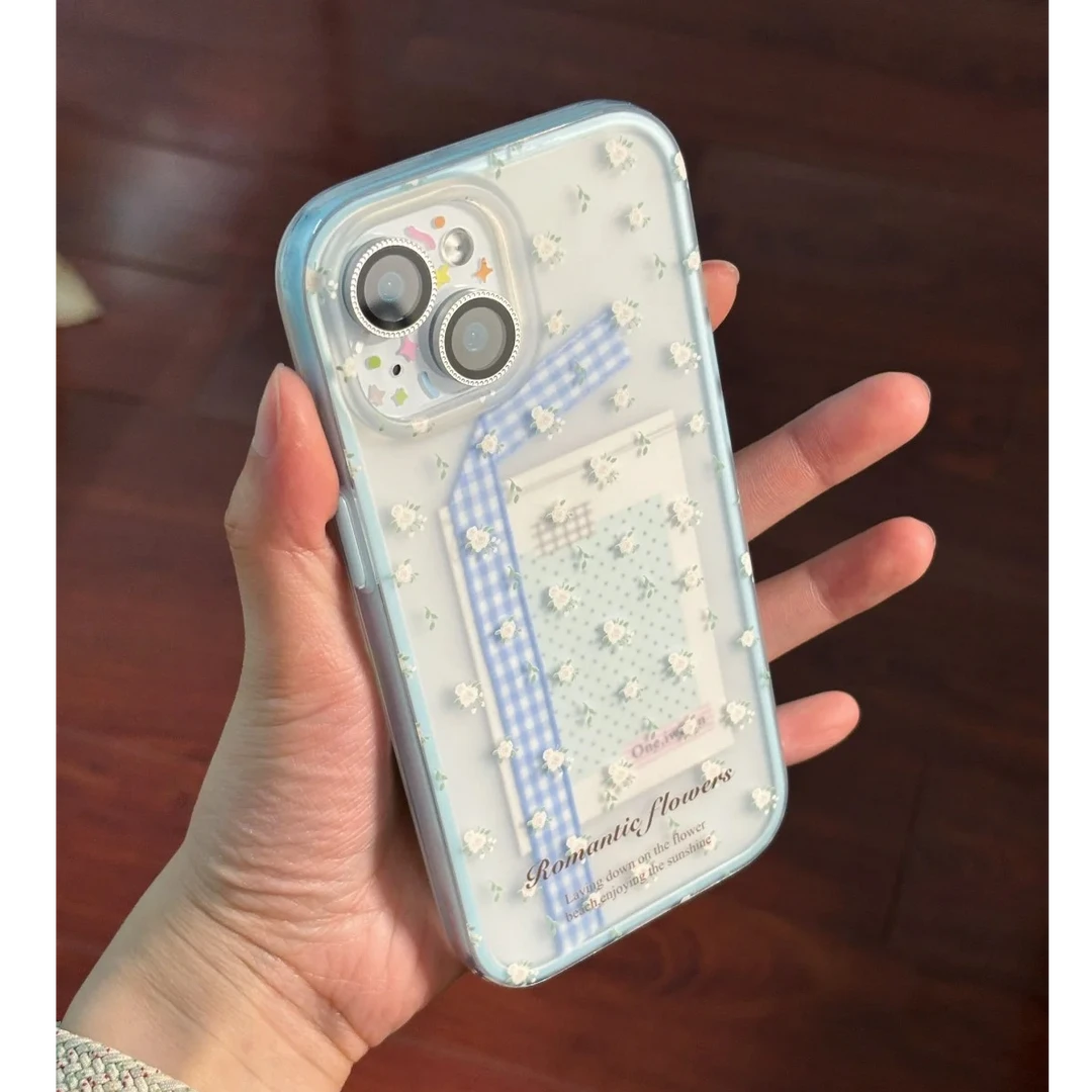 浪漫碎花二合一适用苹果iPhone16手机壳14/15/13pro/11全包女款壳