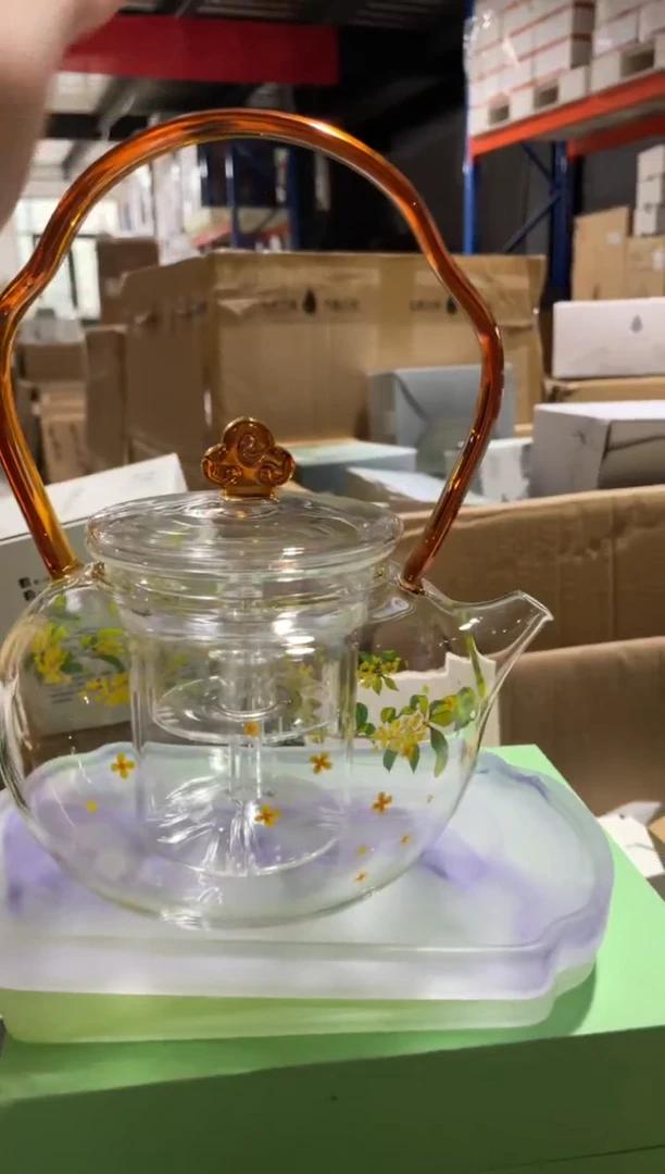 九河金桂花狮通运壶黄把