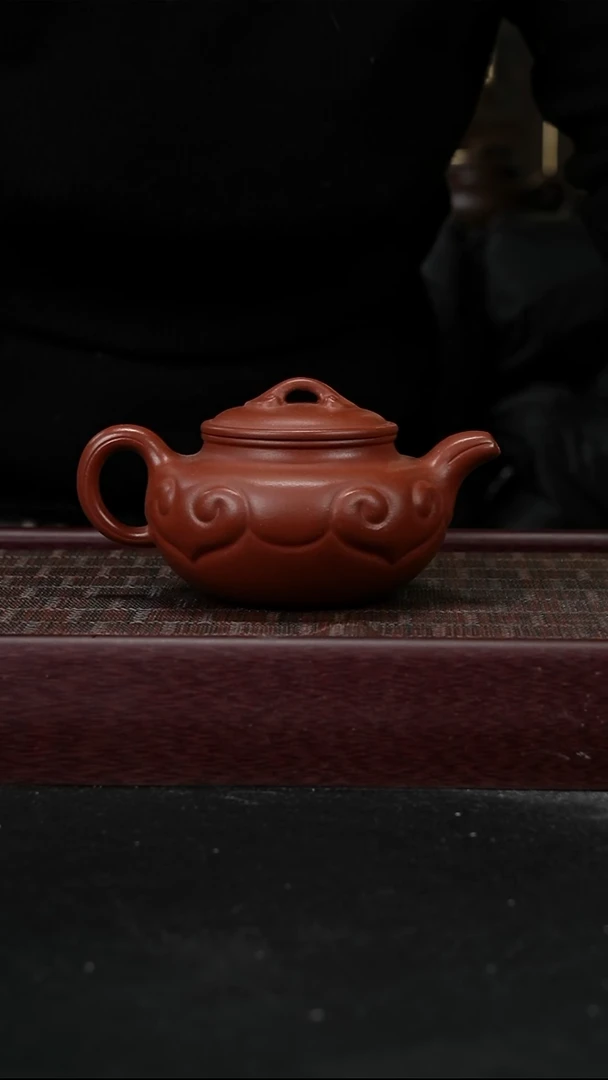 茶壶紫砂zq朱泥如意仿古400cc