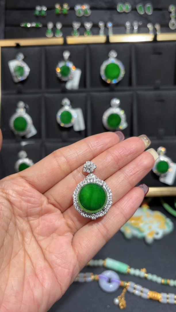 【闪购商品】翡翠颈饰银S925镶嵌无事/支持复检/一件