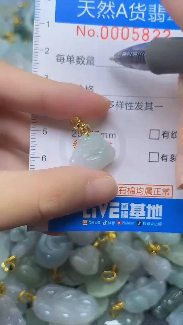 颈饰未镶嵌翡翠净货挂件-5822