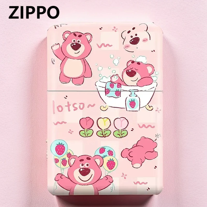 ZIPPO/之宝草莓小熊可爱潮流正品防风原装打火机男友礼物DY9802CY