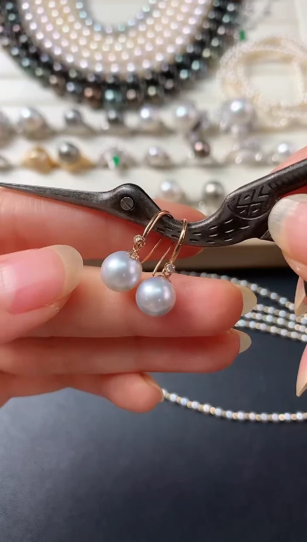 18K金镶嵌海水珍珠耳饰E66|1980