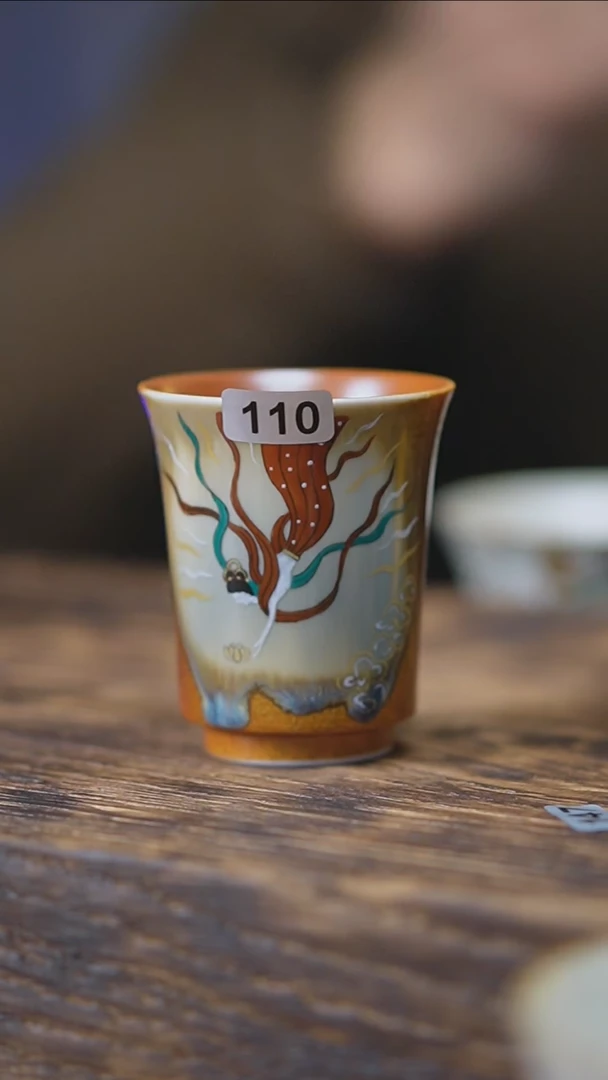 【闪购商品】110手绘系列飞天神女单杯