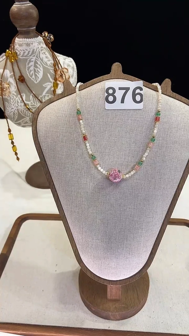 项链钛钢淡水珍珠876