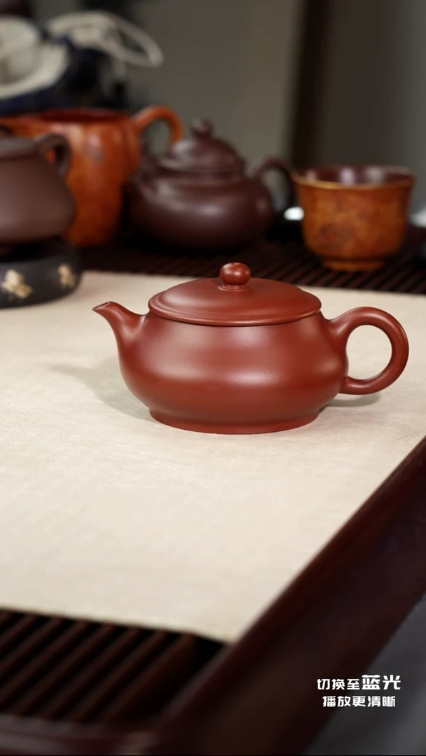 茶壶紫砂明炉-朱泥-190cc
