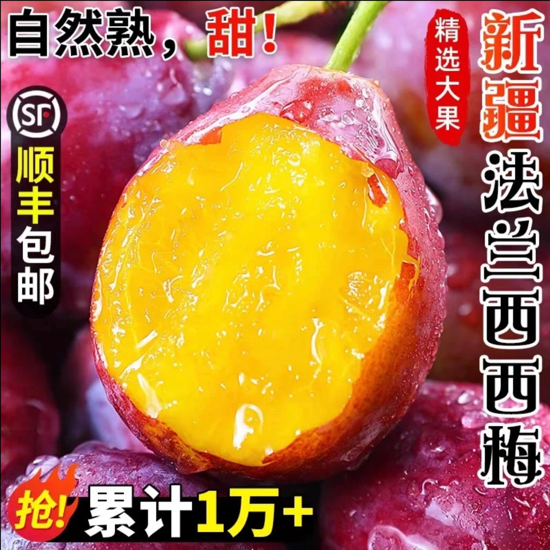 【汇峰农场】正宗新疆法兰西西梅净重3斤送一斤（±2两）顺丰京东快递