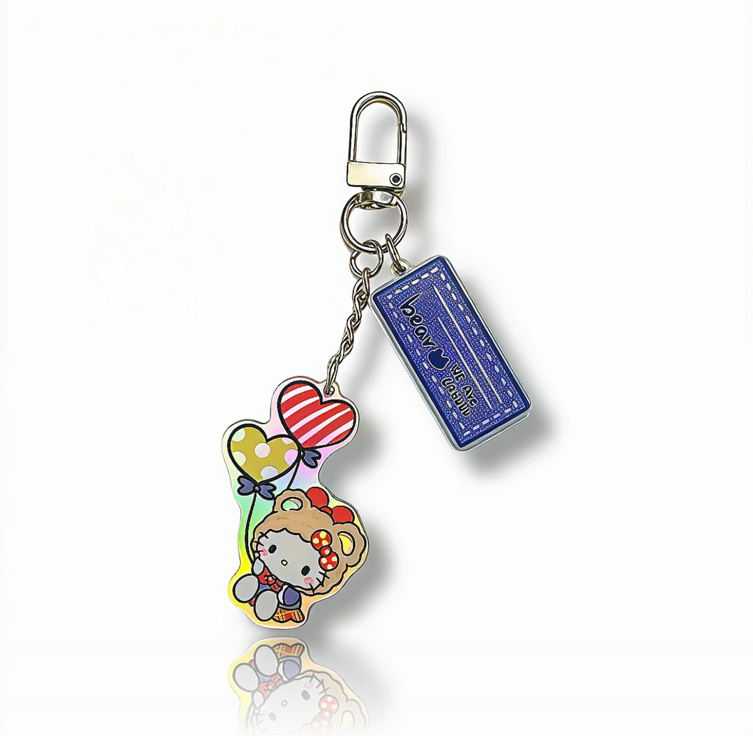 原创镭射炫彩亚克力可爱通用手机挂件手机包挂