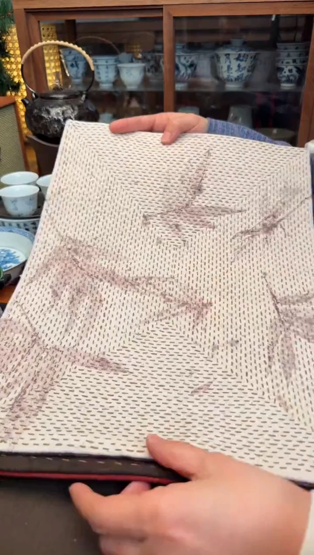 【闪购商品】织绣Cici手作刺子绣植物染柿染茶席-798