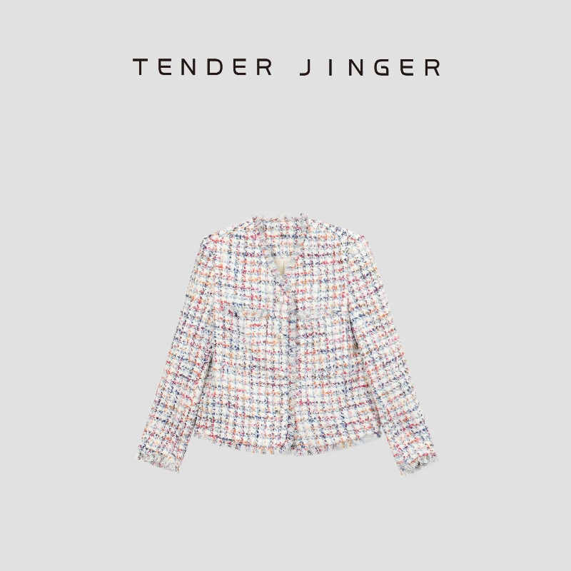 【专柜】复古雅致碎花小香风珍珠扣外套T43XHJ212J