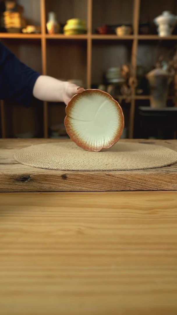 暖阳系列的6英寸银杏叶碟1个