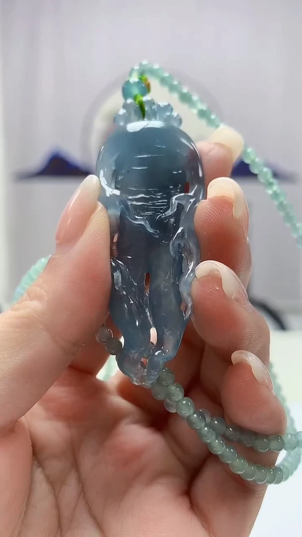 定制翡翠未镶嵌5159ms-毛货130人参赠珠链