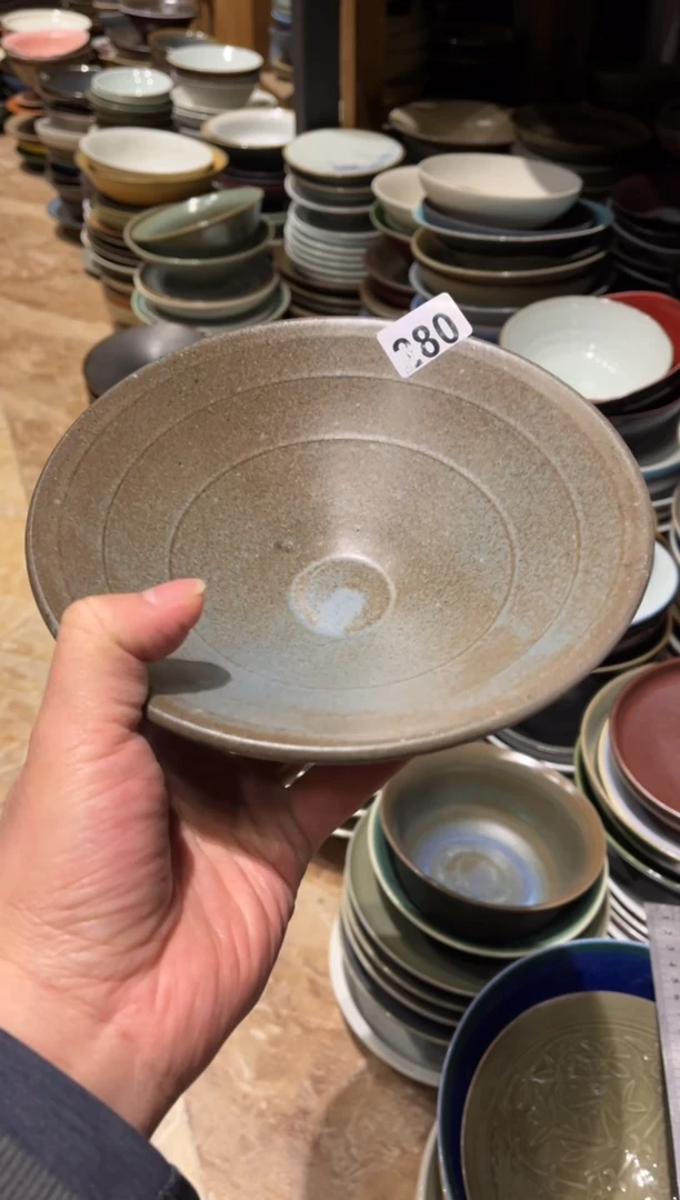 【闪购商品】瓷片280紫砂亚光斗笠碗1只