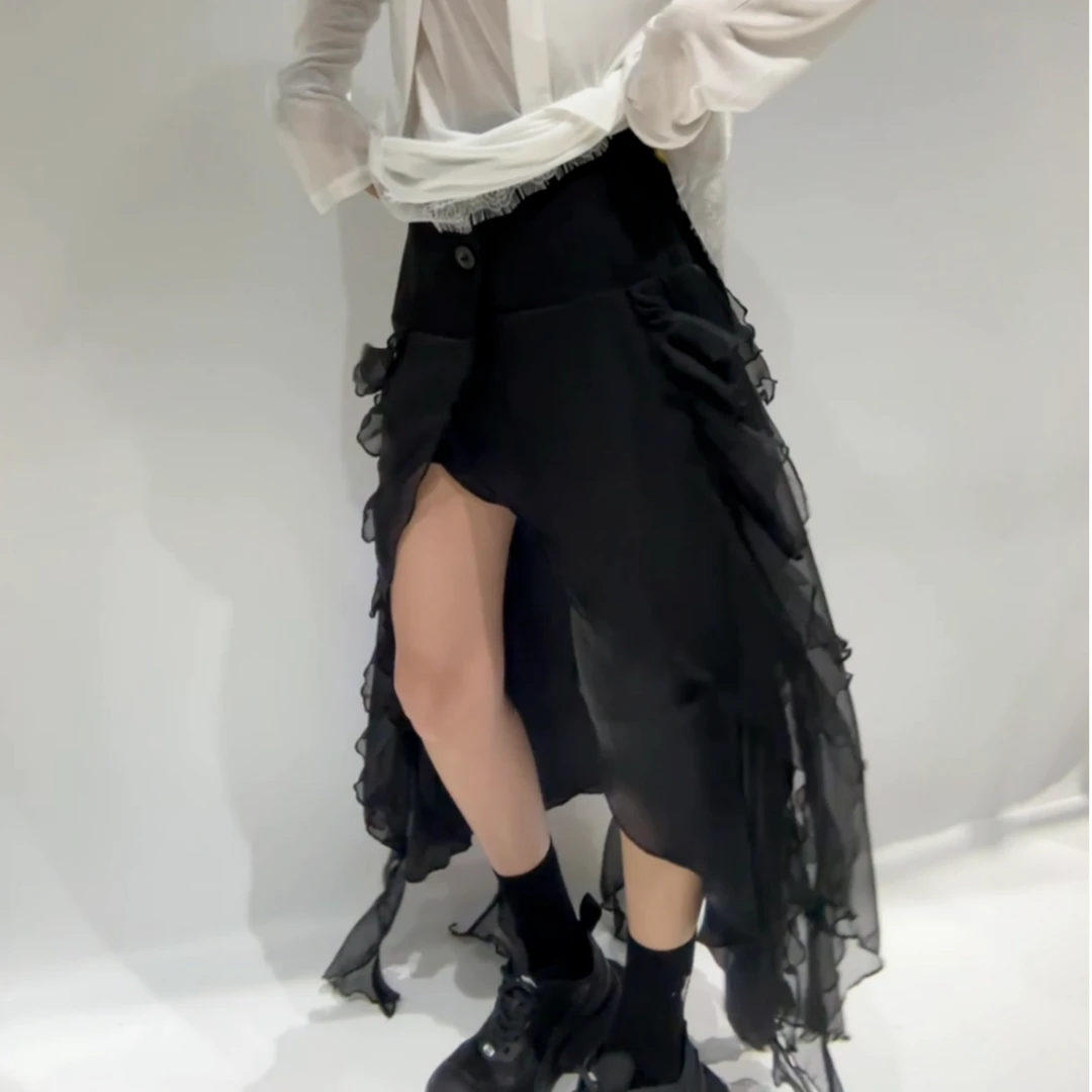 VIVISPLENDID20567#（定制NO退NO换）拼接重工花边多层氛围度假裙