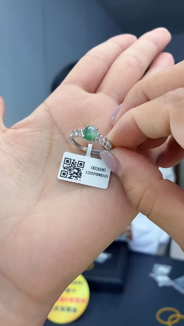 银S925镶嵌戒指翡翠111111111