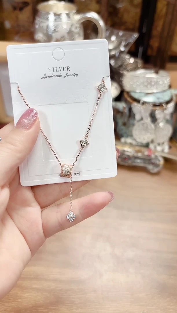 无足银金色路路通项链