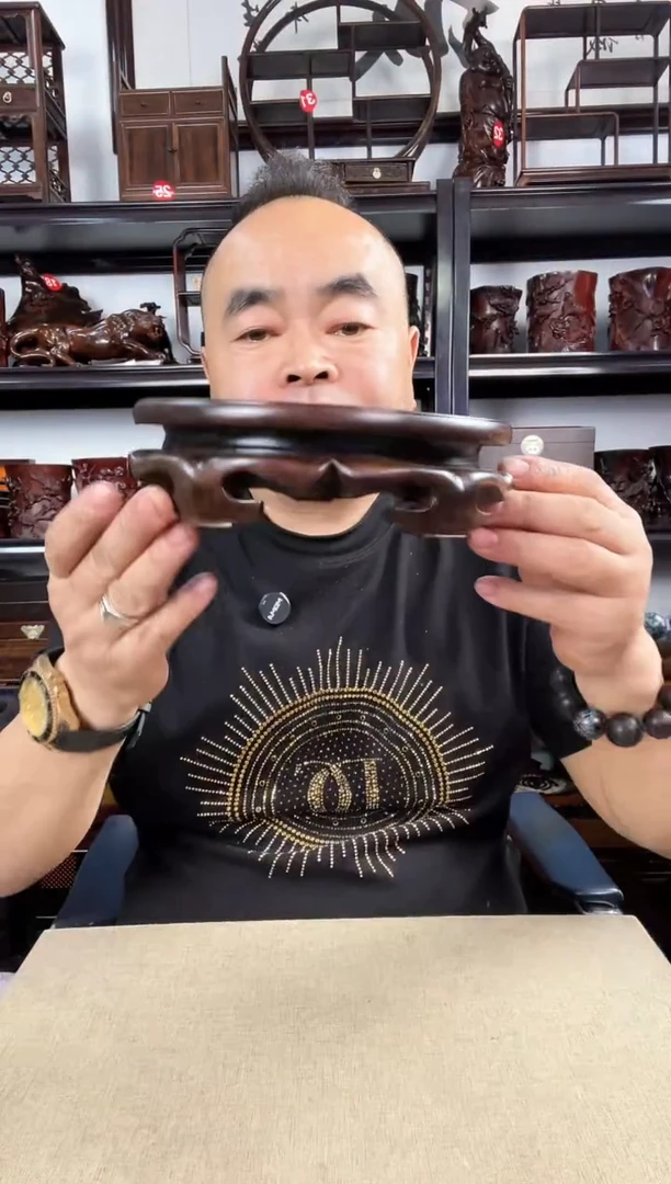 木旋转18黑老李红木工艺品