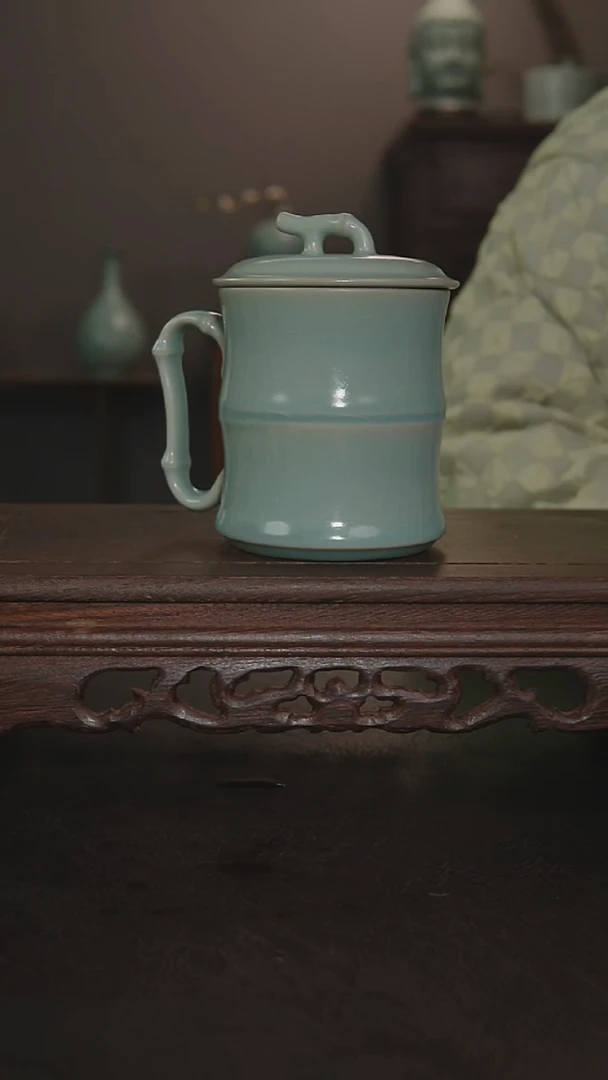 摆件瓷仿古手工办公杯