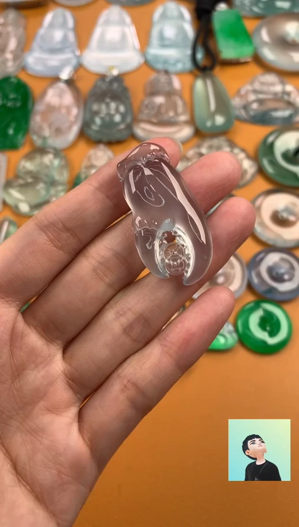 翡翠未镶嵌颈饰38.4-19.4-5.2