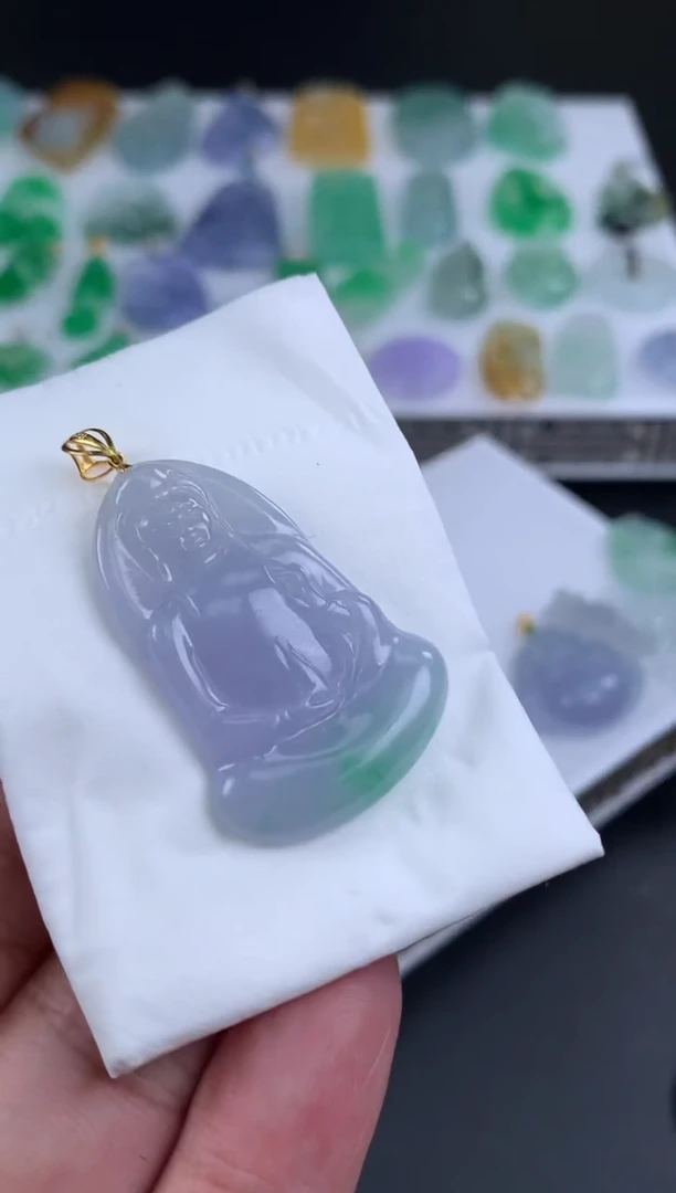 【闪购商品】翡翠颈饰18K金镶嵌翡翠