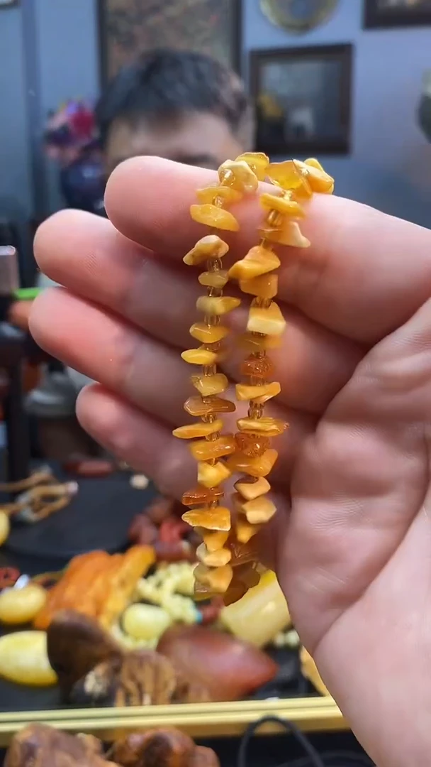 蜜蜡颈饰未镶嵌项链
