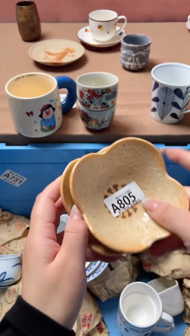 瓷片一***丽瓷器瓷器A805