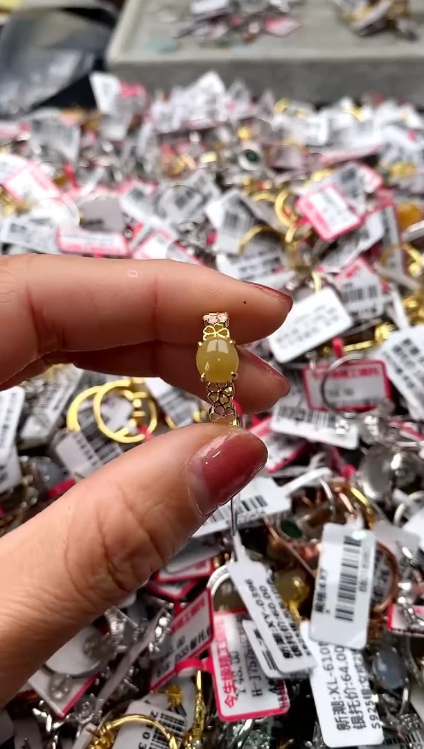 【闪购商品】翡翠戒指银S925镶嵌77777777    1