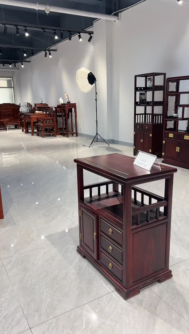 黑酸枝木类柜类家具海*子新中式茶水柜两只